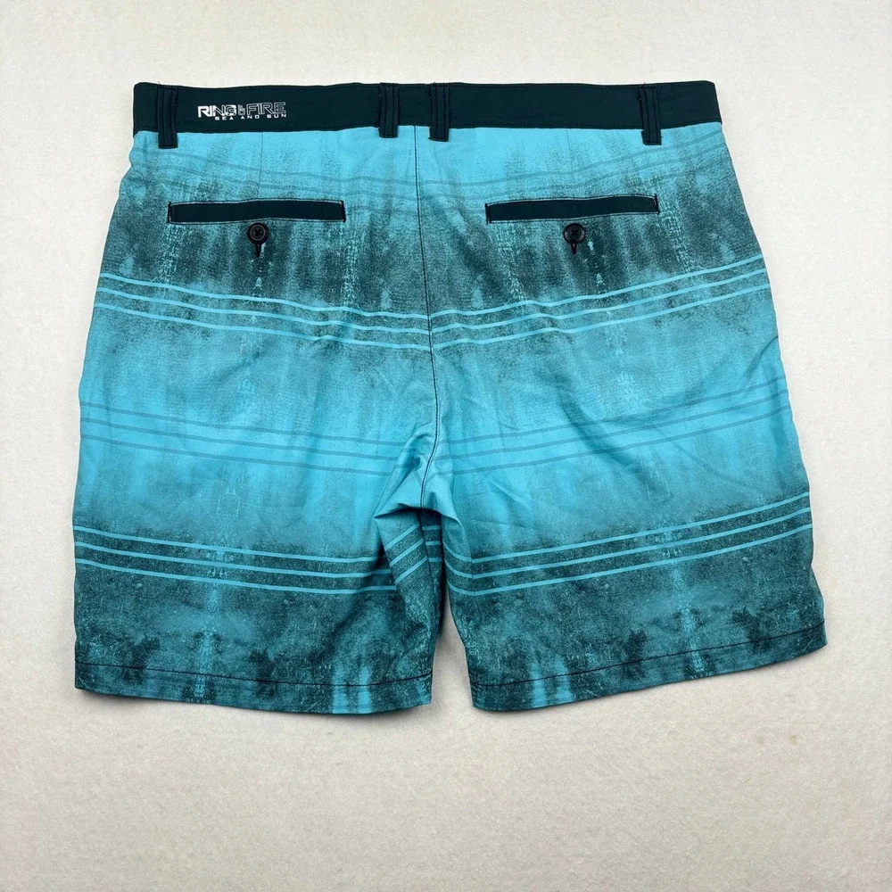 Ring of Fire Hybrid Board Shorts Mens 38 Stretch Swim Surf Shorts